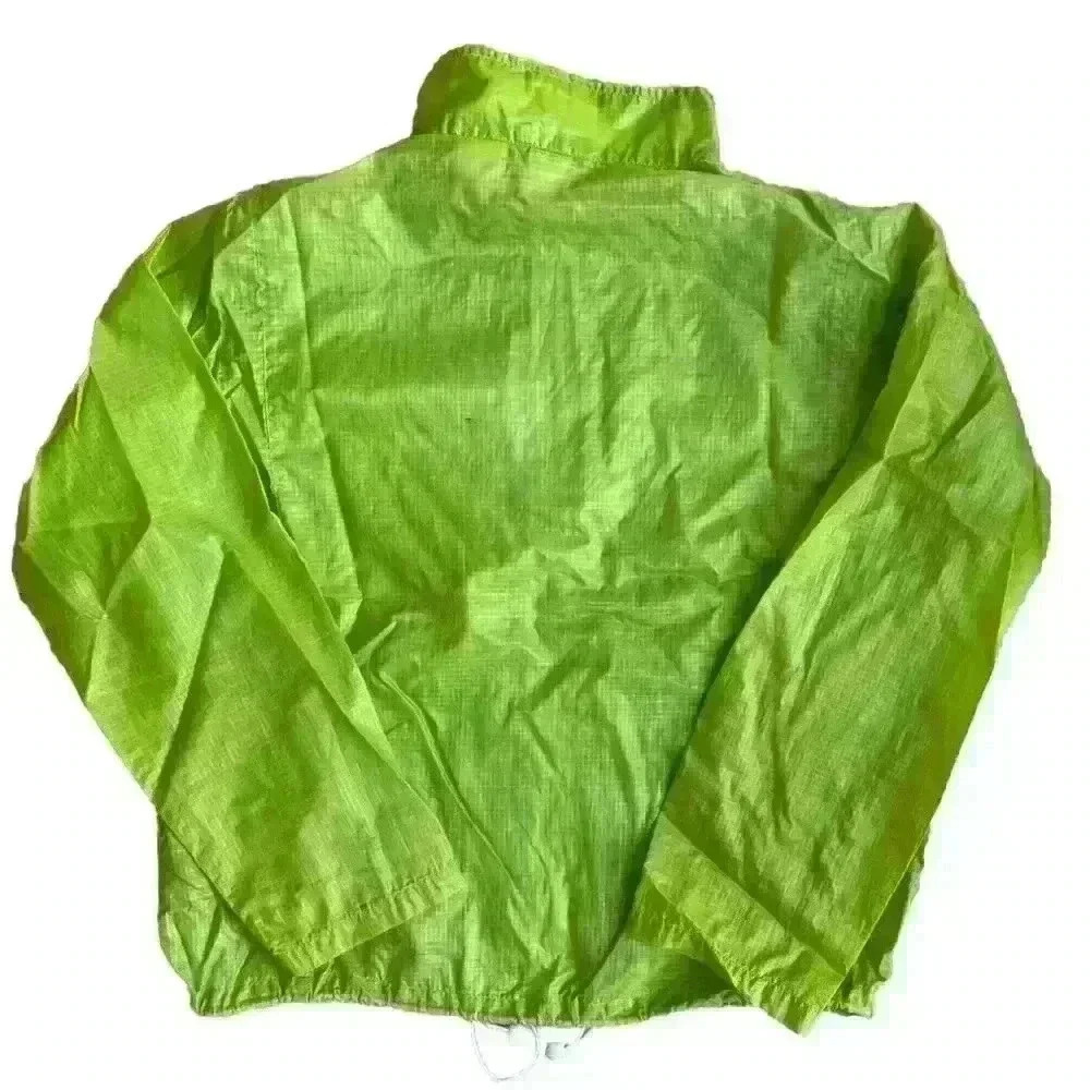 Fila Windbreaker Lightweight Men’s Jacket Full Zip Lime Green Activewear L - Picture 2 of 11